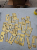 Number and letter stencils