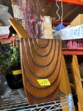 16 in wood vase