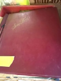 scrap book with postcards
