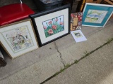 4 framed pictures