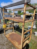57 in rolling metal warehouse rack