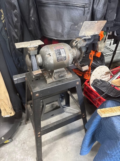 Buffalo bench grinder with stand