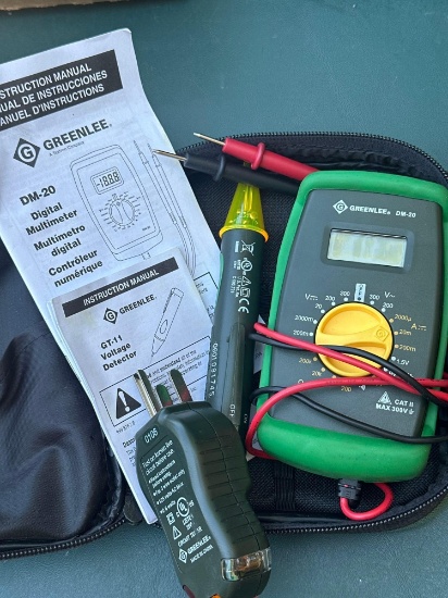 Greenlee digital multimeter in case
