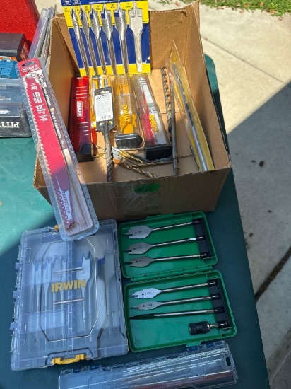 Assorted drill bits/ saw blades