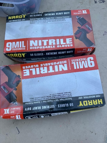 2- boxes nitrile disposable gloves xlarge