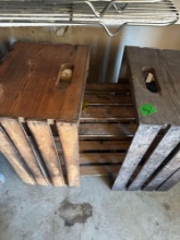 3- wooden crates