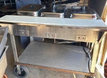 stainless steel electric serving table
