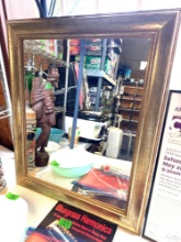 Framed hanging mirror 20 in x 21 in