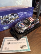 Action Rusty Wallace 2 miller lite 2003 intrepid autographed 1/24 scale color chrome stock car