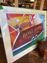28th Les Cheneaux Islands Antique wooden boat show & Festival of arts poster signed by owners of
