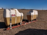 200 gal Demco Saddle Tanks, white & yellow