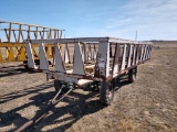 White Hay Feeder on Running Gear