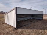 12’ x 16’ Portable Calf Shelter, Low Rise, Sheeted