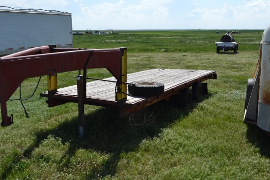 Homemade 20 ft. GN Flatbed Trailer, Mobile Home Axles