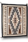 39.5 x 50 Two Grey Hills Navajo Rug by Mary C. Henderson