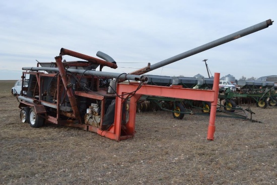 Old trailer mounted seed cleaner for parts