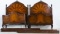 Burled Mahogany Twin Beds by Orinoco