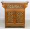 Asian Carved Front Liquor Cabinet