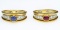 18k Gold, Sapphire, Ruby and Diamond Stacking Rings