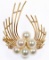 14k Gold and Pearl Brooch Pin