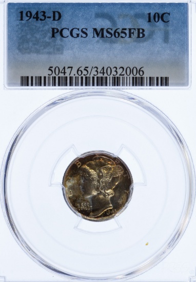 1943-D 10c MS-65FB PCGS