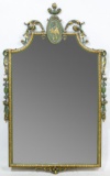 French Style Green and Gold Mirror by FB of New York