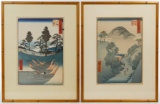 Asian Mountain Woodblock Prints