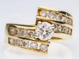 14k Gold and Diamond Ring