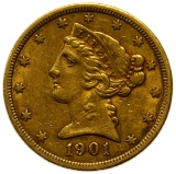 1901-S $5 Gold