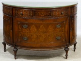 Burled Mahogany Demi Lune Dresser by Orinoco