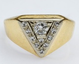 14k Gold and Diamond Ring