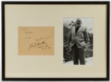 Ernest Hemingway (1899-1961) Framed Autograph PSA