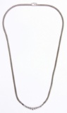 14k White Gold and Diamond Necklace