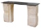Molded Composition and Glass Console Table by Jesper Furniture