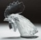 Lalique Crystal 'Tete de Coq' Rooster Head Figurine