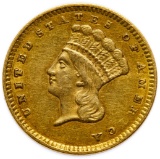 1856 $1 Gold XF