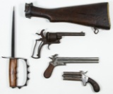 Antique Gun, Stock and Knife Assortment