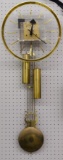 Brass and Lucite Chiming Wall Clock by George Nelson for Howard Miller