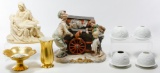 Capodimonte Figural Group and French Porcelain Assortment