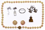 Gold, Sterling Silver and Miriam Haskell Jewelry Assortment