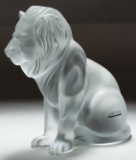Lalique Crystal 'Bamara' Lion Figurine