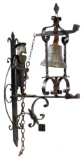 Samuel Yellin Style Cast and Wrought Iron Figural Door Bell
