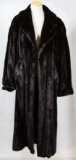 Black Mink Fur Full Length Coat by I Magnin