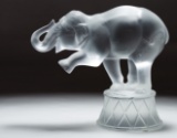 Lalique Crystal 'Elephant de Cirque' Circus Elephant Figurine