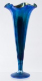 Lundberg Studio Blue Aurene Fluted Vase