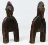 African Carved Heddle Pullies