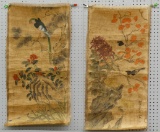 Asian Watercolor Bird Scrolls
