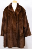Brown Sheared Beaver Fur Coat by Carole Little
