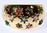 14k Gold and Semi-Precious Gemstone Ring