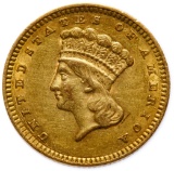 1858 $1 Gold AU